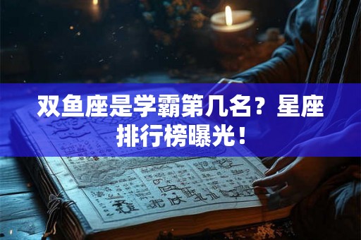 双鱼座是学霸第几名？星座排行榜曝光！
