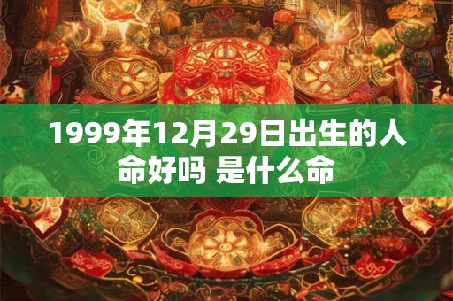 1999年12月29日出生的人命好吗 是什么命