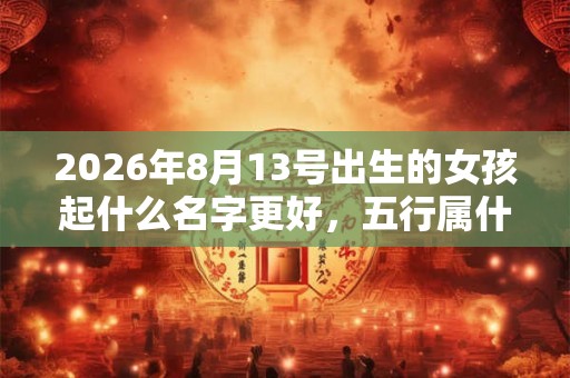 2026年8月13号出生的女孩起什么名字更好，五行属什么