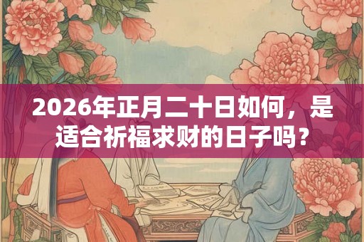 2026年正月二十日如何，是适合祈福求财的日子吗？