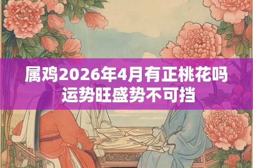 属鸡2026年4月有正桃花吗 运势旺盛势不可挡 属鸡2026年4月有正桃花吗 运势旺盛势不可挡