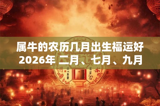 属牛的农历几月出生福运好2026年 二月、七月、九月