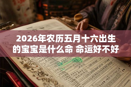 2026年农历五月十六出生的宝宝是什么命 命运好不好