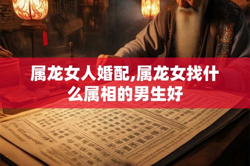 属龙女人婚配,属龙女找什么属相的男生好 属龙女人婚配,属龙女找什么属相的男生好