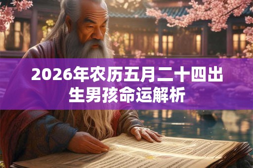 2026年农历五月二十四出生男孩命运解析