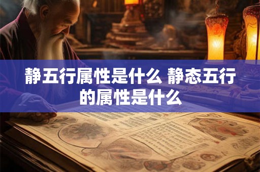 静五行属性是什么 静态五行的属性是什么
