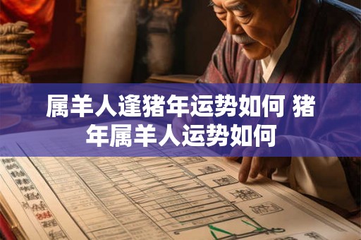 属羊人逢猪年运势如何 猪年属羊人运势如何