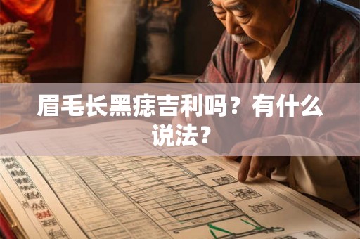 眉毛长黑痣吉利吗？有什么说法？