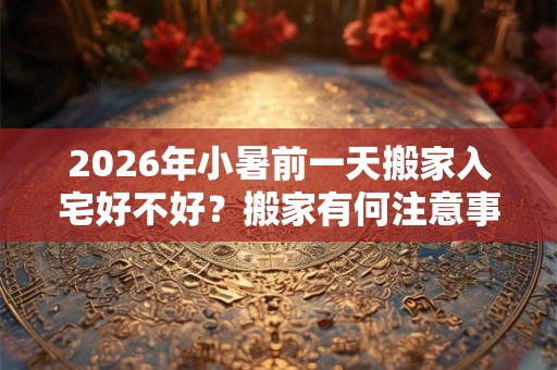 2026年小暑前一天搬家入宅好不好？搬家有何注意事项？