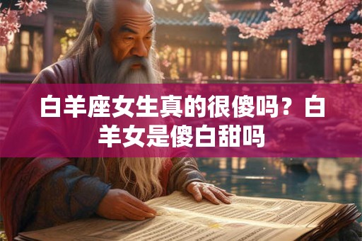 白羊座女生真的很傻吗？白羊女是傻白甜吗