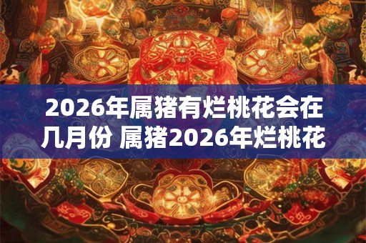 2026年属猪有烂桃花会在几月份 属猪2026年烂桃花在何月