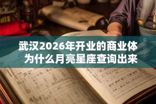 武汉2026年开业的商业体  为什么月亮星座查询出来不一样