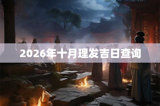 2026年十月理发吉日查询