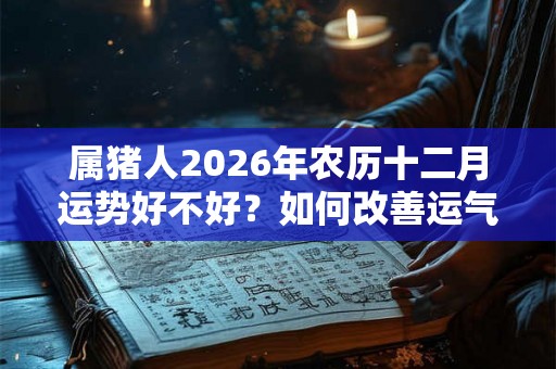 属猪人2026年农历十二月运势好不好？如何改善运气？
