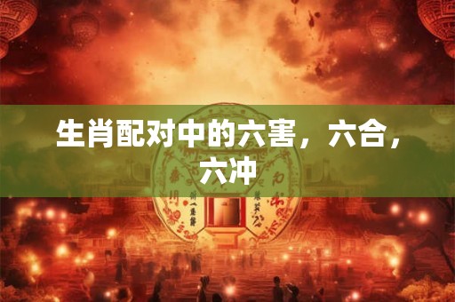 生肖配对中的六害，六合，六冲