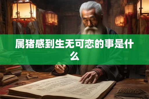 属猪感到生无可恋的事是什么