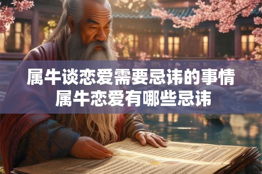 属牛谈恋爱需要忌讳的事情 属牛恋爱有哪些忌讳