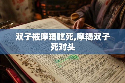 双子被摩羯吃死,摩羯双子死对头