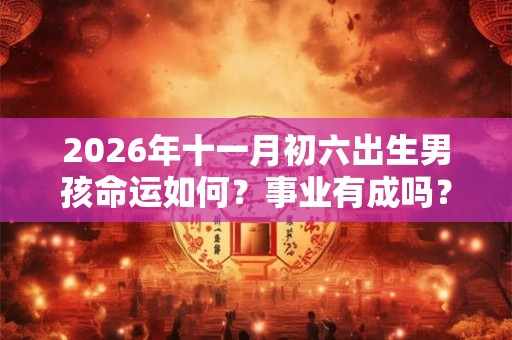 2026年十一月初六出生男孩命运如何？事业有成吗？
