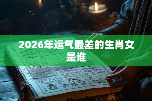 2026年运气最差的生肖女是谁