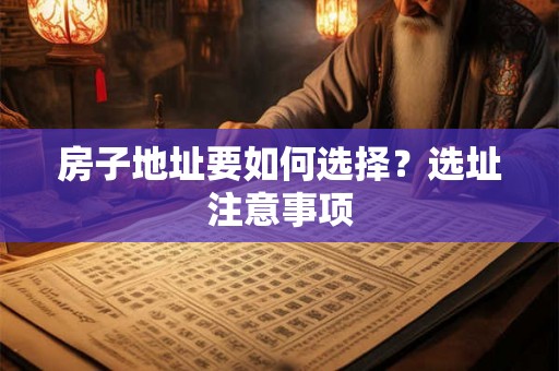 房子地址要如何选择?选址注意事项 房子地址要如何选择?选址注意事项