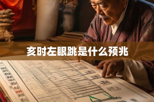 亥时左眼跳是什么预兆
