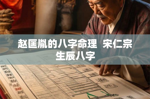赵匡胤的八字命理  宋仁宗生辰八字