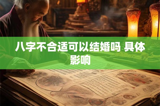 八字不合适可以结婚吗 具体影响