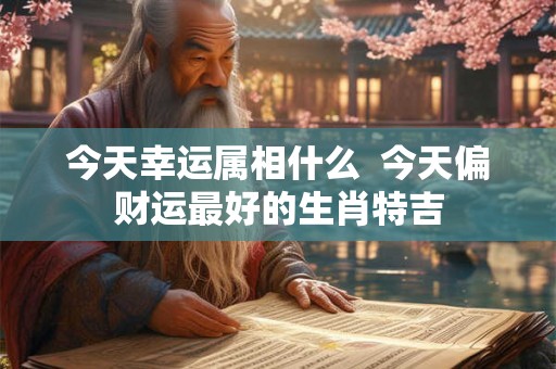 今天幸运属相什么  今天偏财运最好的生肖特吉