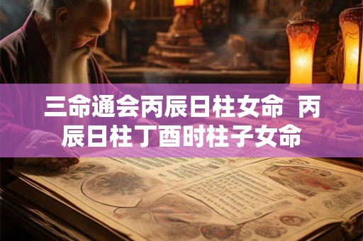 三命通会丙辰日柱女命  丙辰日柱丁酉时柱子女命
