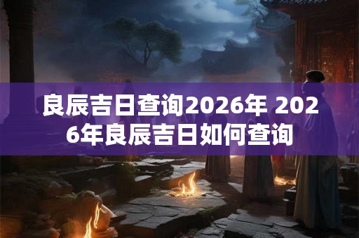 良辰吉日查询2026年 2026年良辰吉日如何查询