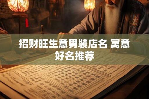 招财旺生意男装店名 寓意好名推荐