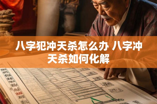 八字犯冲天杀怎么办 八字冲天杀如何化解