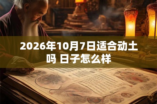 2026年10月7日适合动土吗 日子怎么样