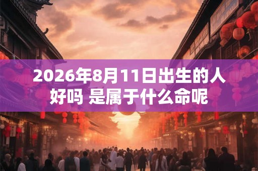 2026年8月11日出生的人好吗 是属于什么命呢 2026年8月11日出生的人好吗 是属于什么命呢