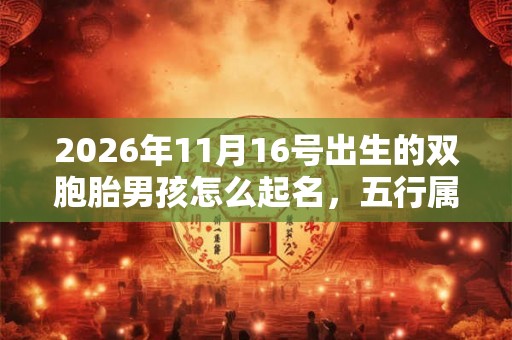 2026年11月16号出生的双胞胎男孩怎么起名，五行属什么