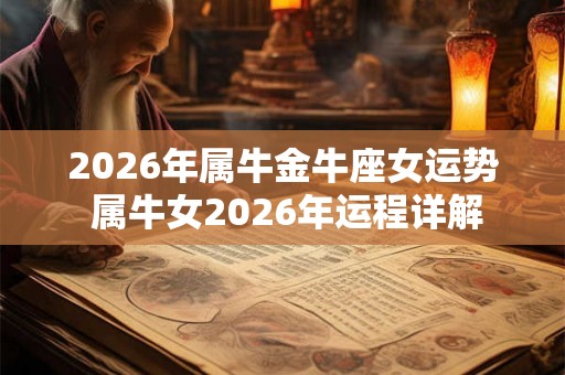 2026年属牛金牛座女运势 属牛女2026年运程详解
