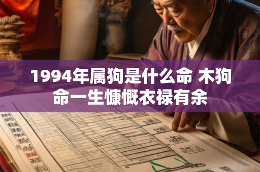 1994年属狗是什么命 木狗命一生慷慨衣禄有余