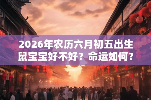 2026年农历六月初五出生鼠宝宝好不好？命运如何？
