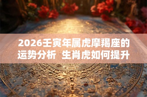 2026壬寅年属虎摩羯座的运势分析 生肖虎如何提升运势 2026壬寅年属虎摩羯座的运势分析 生肖虎如何提升运势