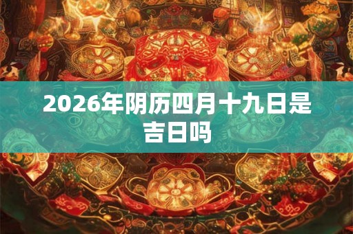 2026年阴历四月十九日是吉日吗