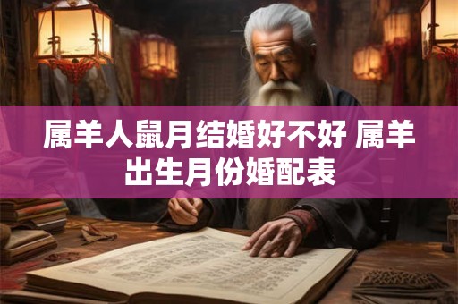 属羊人鼠月结婚好不好 属羊出生月份婚配表