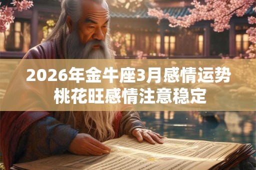2026年金牛座3月感情运势 桃花旺感情注意稳定