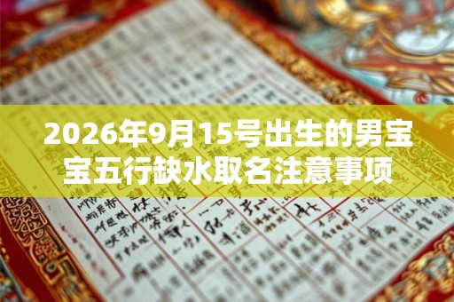 2026年9月15号出生的男宝宝五行缺水取名注意事项