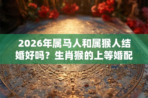 2026年属马人和属猴人结婚好吗？生肖猴的上等婚配