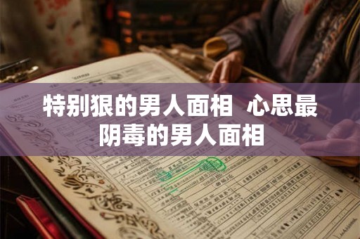 特别狠的男人面相  心思最阴毒的男人面相