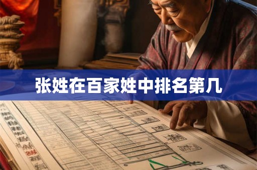 张姓在百家姓中排名第几 张姓在百家姓中排名第几