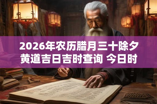 2026年农历腊月三十除夕黄道吉日吉时查询 今日时辰吉凶 2026年农历腊月三十除夕黄道吉日吉时查询 今日时辰吉凶