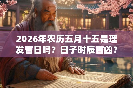 2026年农历五月十五是理发吉日吗?日子时辰吉凶? 2026年农历五月十五是理发吉日吗?日子时辰吉凶?