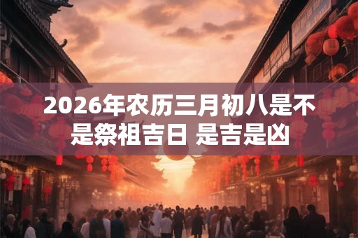 2026年农历三月初八是不是祭祖吉日 是吉是凶 2026年农历三月初八是不是祭祖吉日 是吉是凶